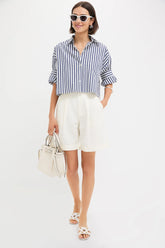 Cream Bari Midi Short
